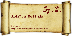 Száva Melinda névjegykártya